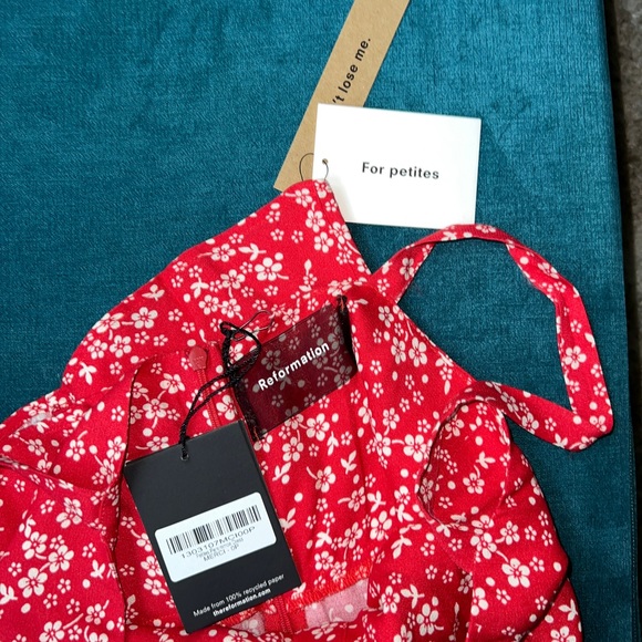 Reformation Floral Persimmon Midi Dress Sz 0P - Picture 5 of 7